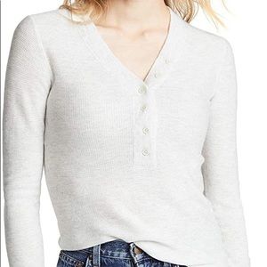 Vince Women’s Waffle Knit Henley Pull Over